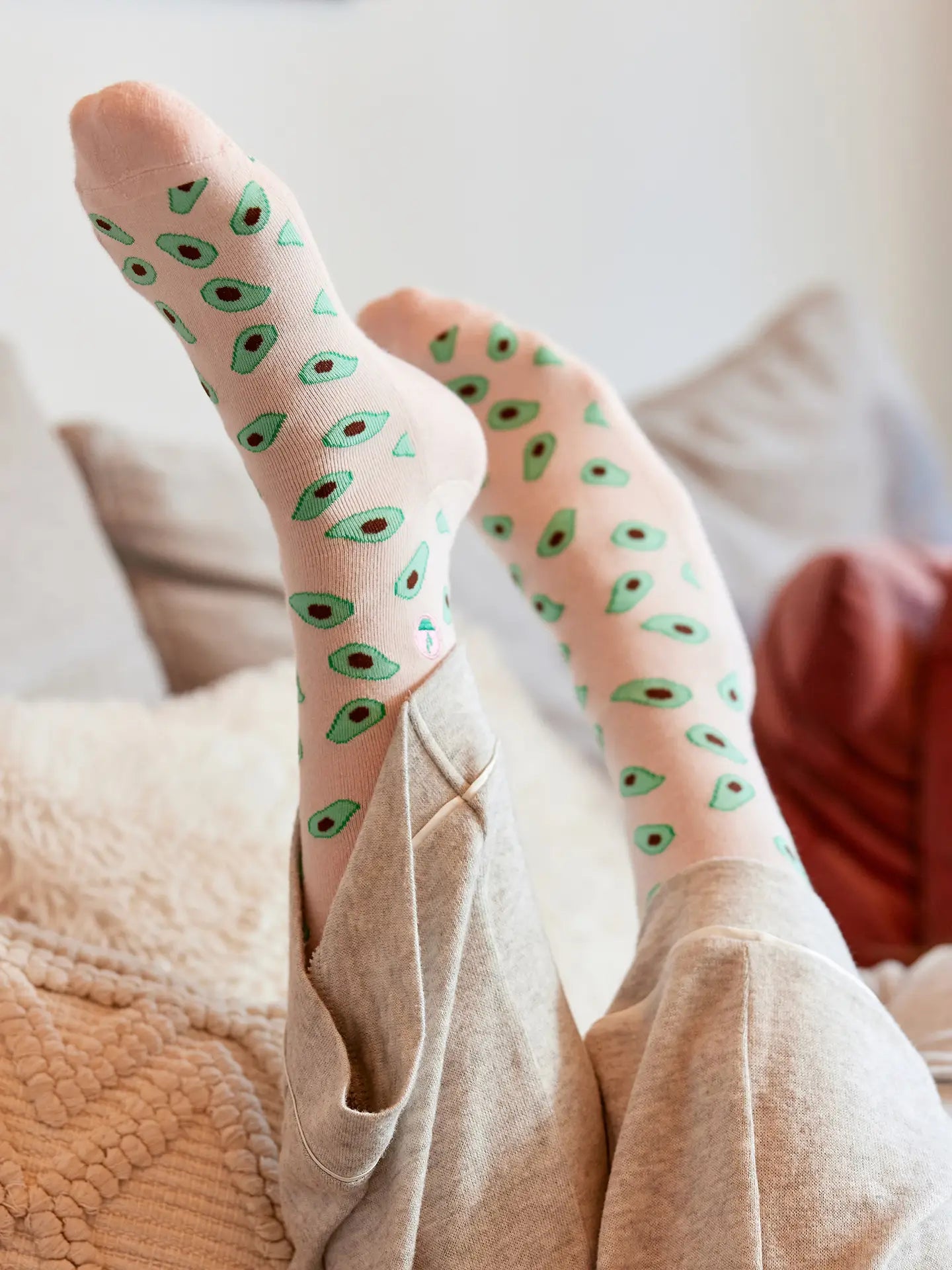 Socks That Provide Meals - Pink Avocados