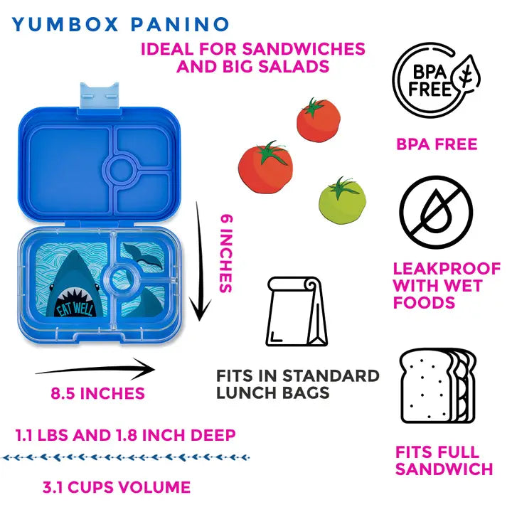 Sandwich Friendly Yumbox Bento Box - Shark