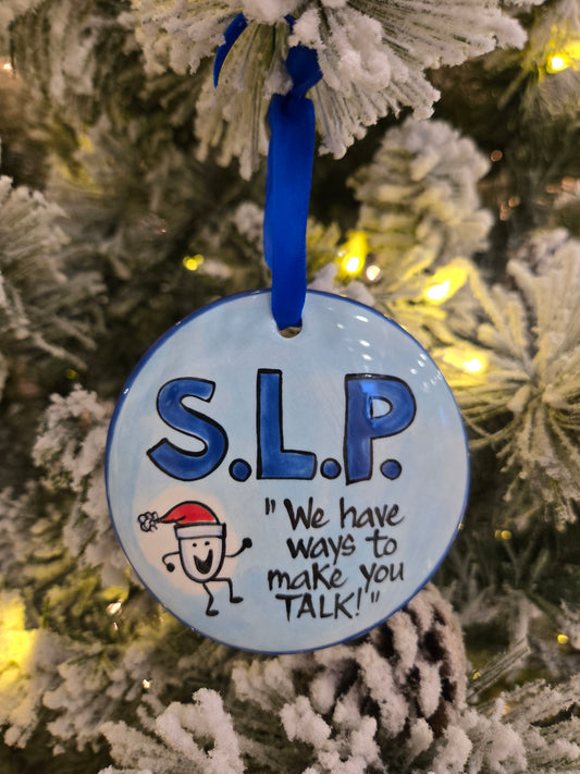 Speech Language Therapist Handpainted Ornament