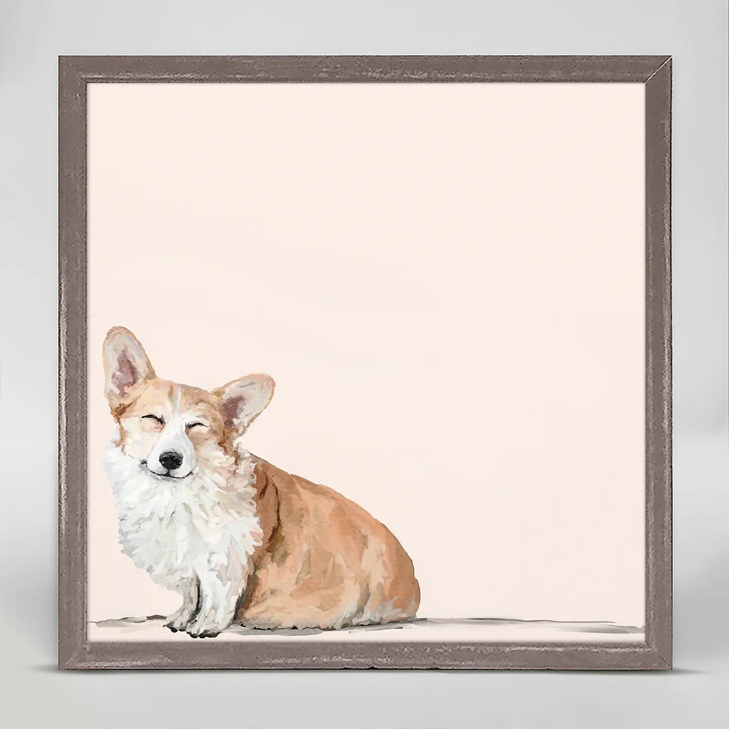 Corgi Are The Happiest Dogs Framed Mini Canvas