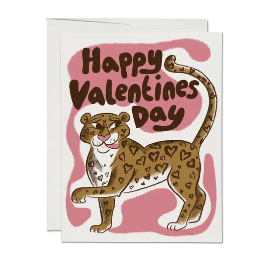 Valentines Leopard Card