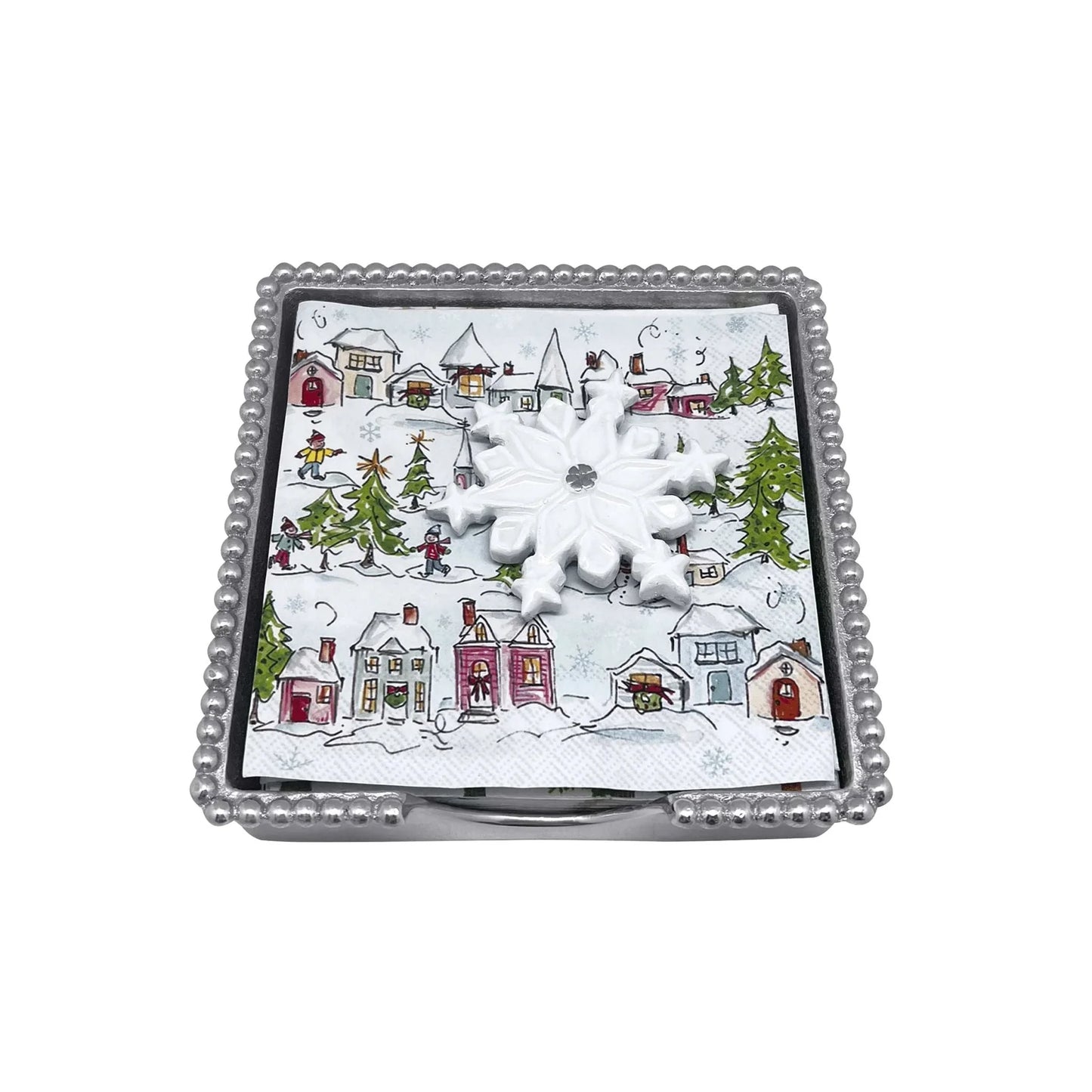 Napkin Box Set - White Snowflake