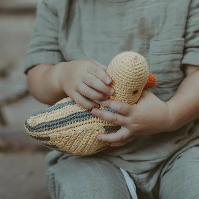 Yellow Striped Duck Rattle