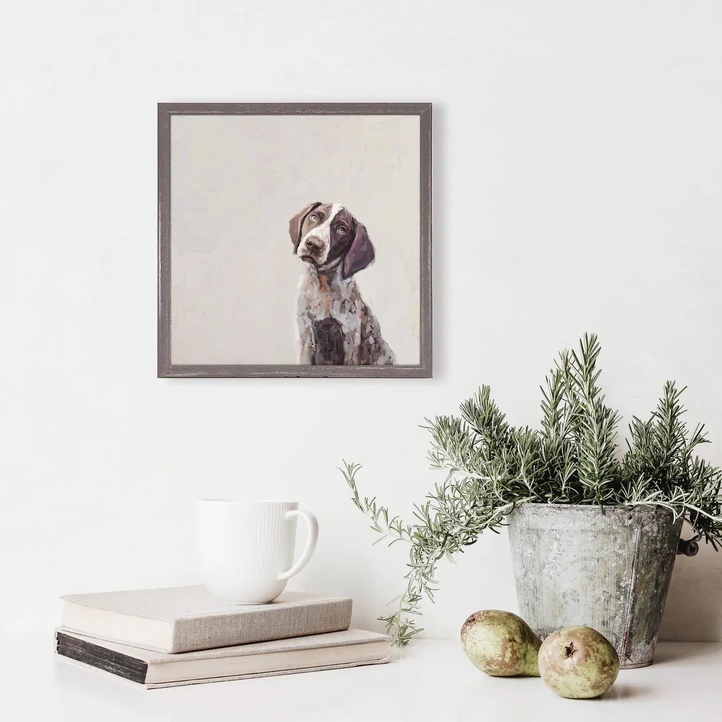 Soft German Shorthaired Pointer Mini Framed Canvas