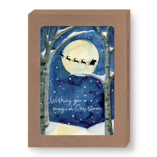 Boxed Cards - Santa In The Sky