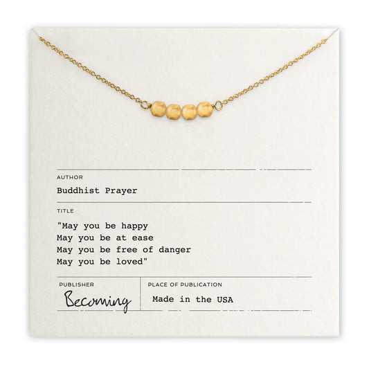 May You Be Happy Necklace - Gold