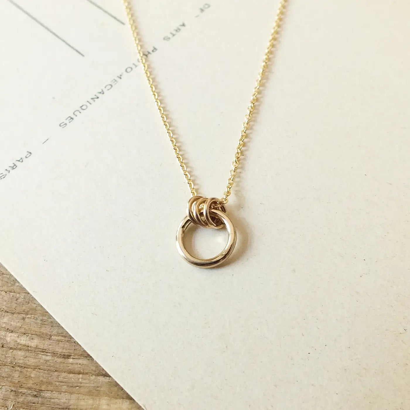 Family Circle Necklace - Gold