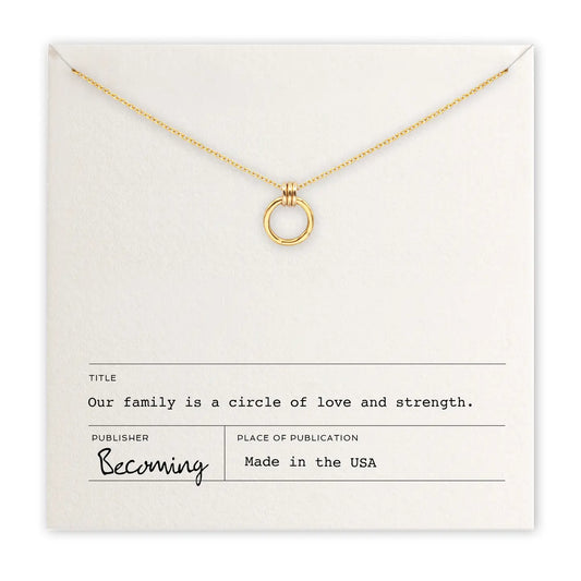 Family Circle Necklace - Gold