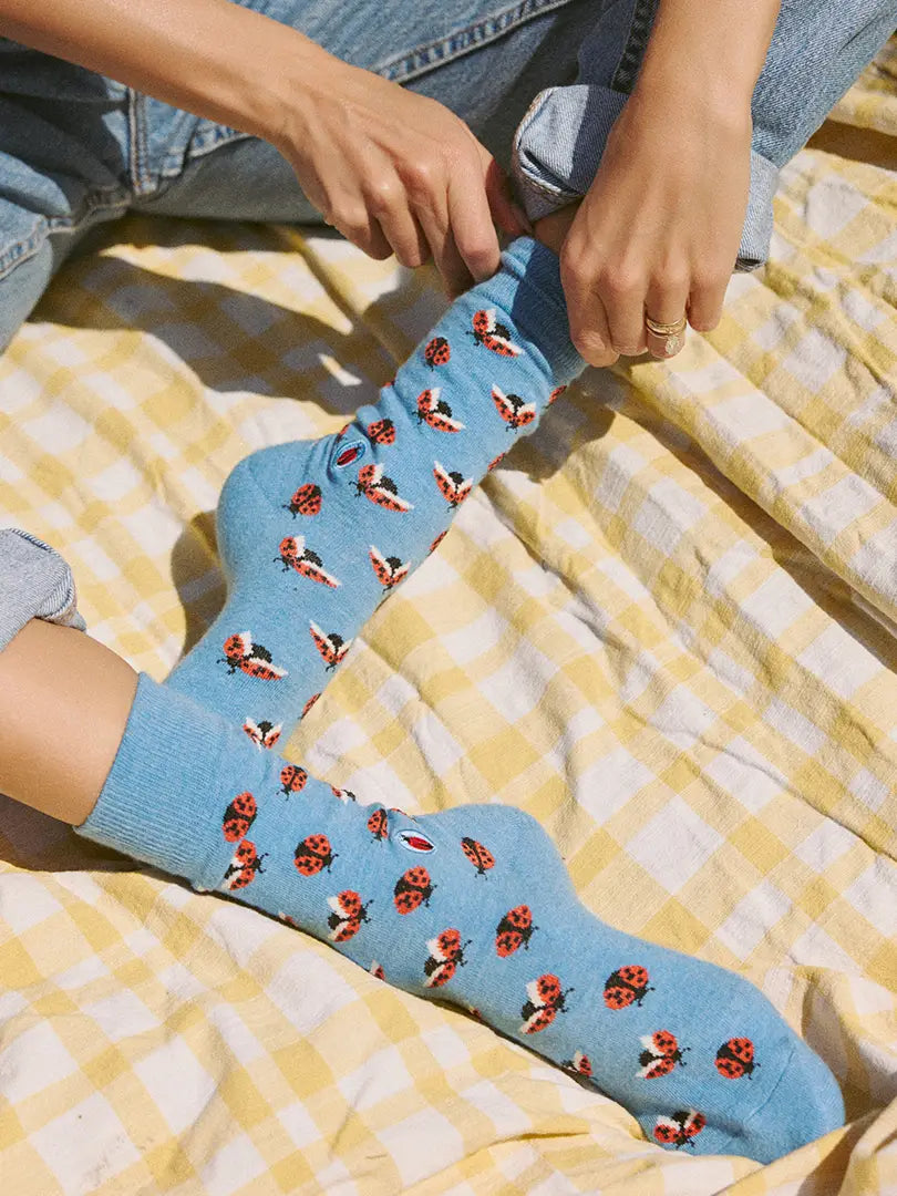 Socks That Protect Pollinators - Ladybugs