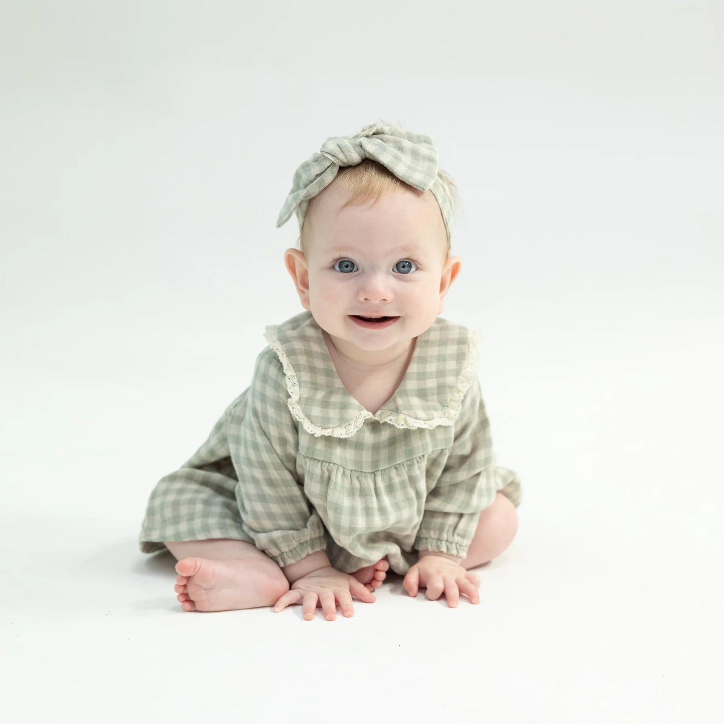 Dress & Bloomers - Mini Green Gingham