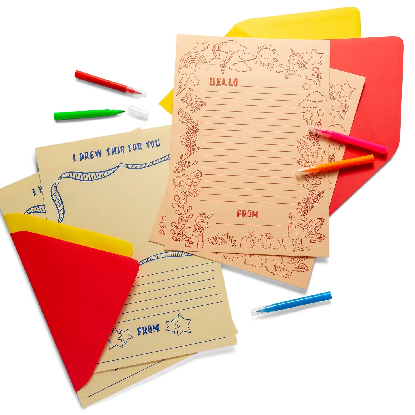 Letter Writing Kit For Kids - Peach