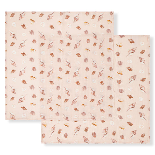 Seashell Burp Cloths