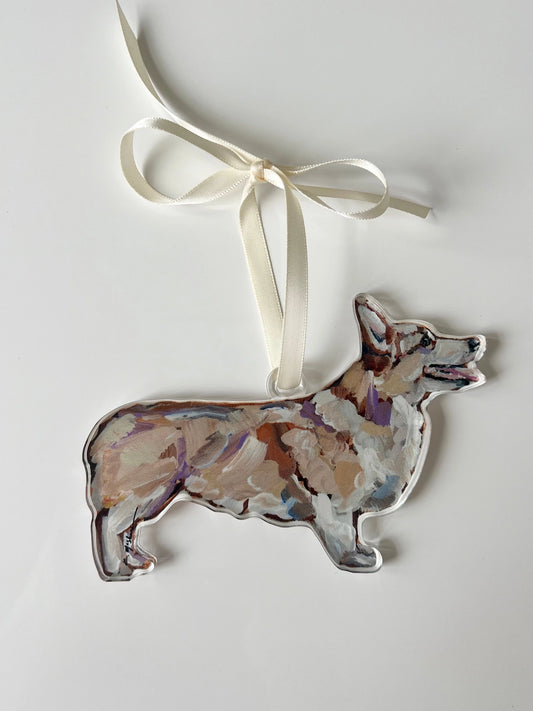 Dog Ornament - Corgi Blonde