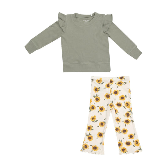 Shirt & Flare Pant - Sunflowers