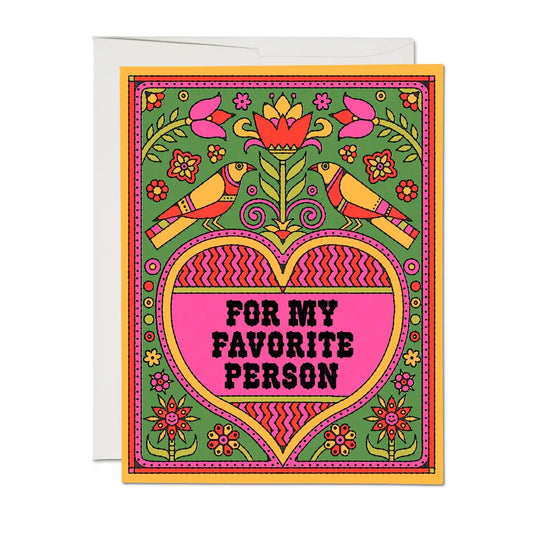 Favorite Person Card