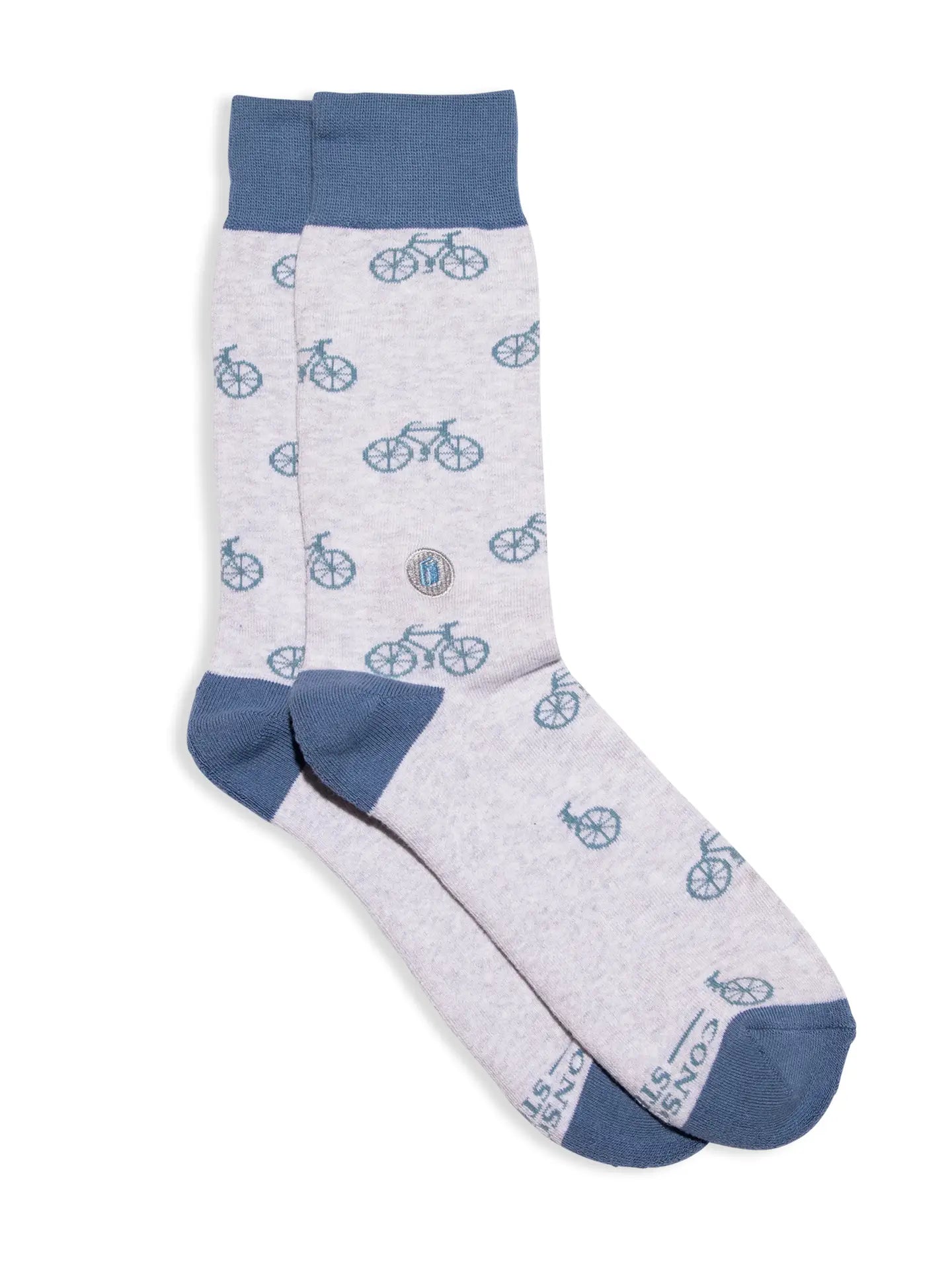 Socks That Give Books - Gray Bikes