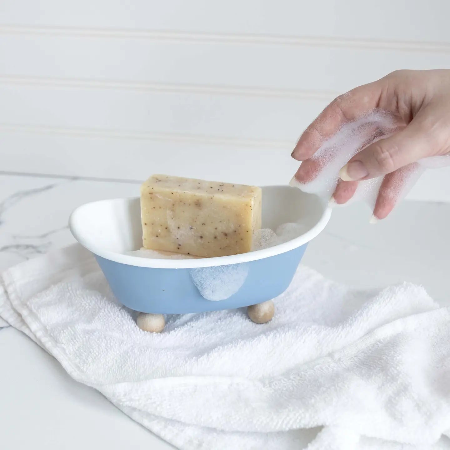 Light Blue Belle Footed Bathtub