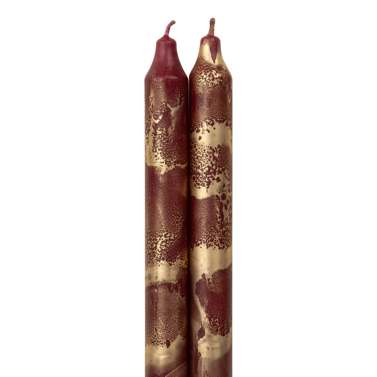 2 Pack of Tapers - Bordeaux & Gold