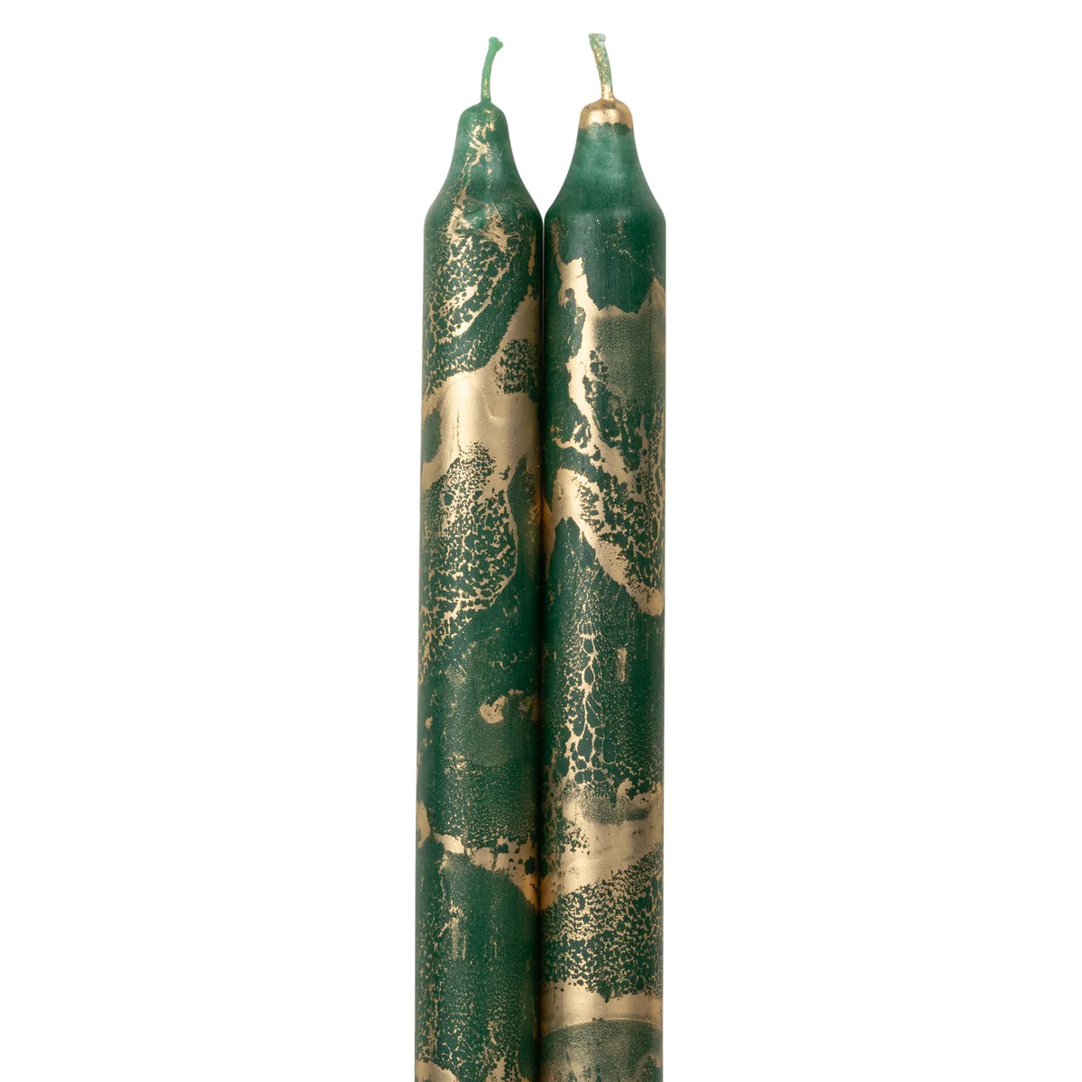 2 Pack of Tapers - Hunter Green & Gold