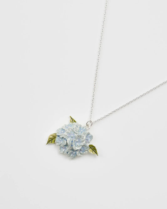 Silver Hydrangea Necklace