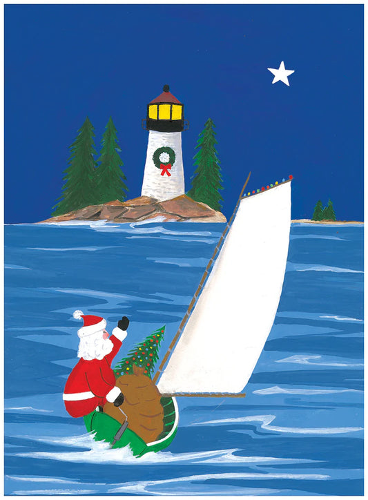 Boxed Cards - Santa's Sailboat