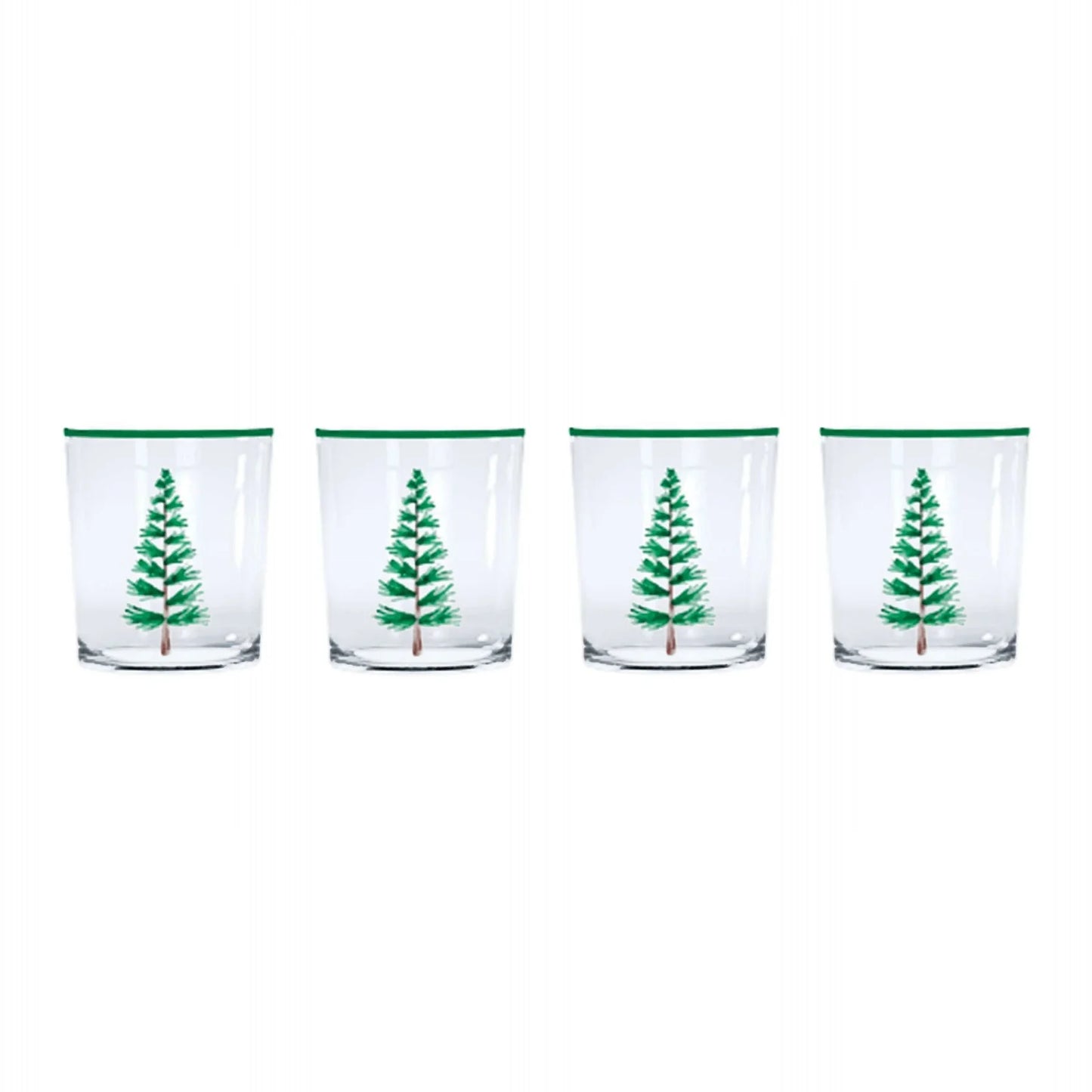 Woodland Trees Double Old Fashion Glass