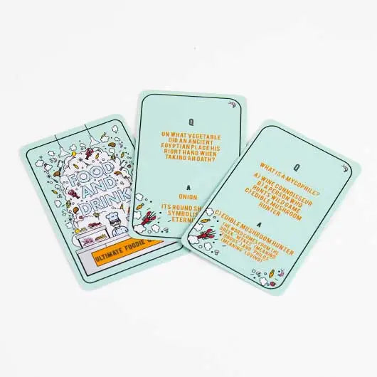 Food And Drink Trivia Cards