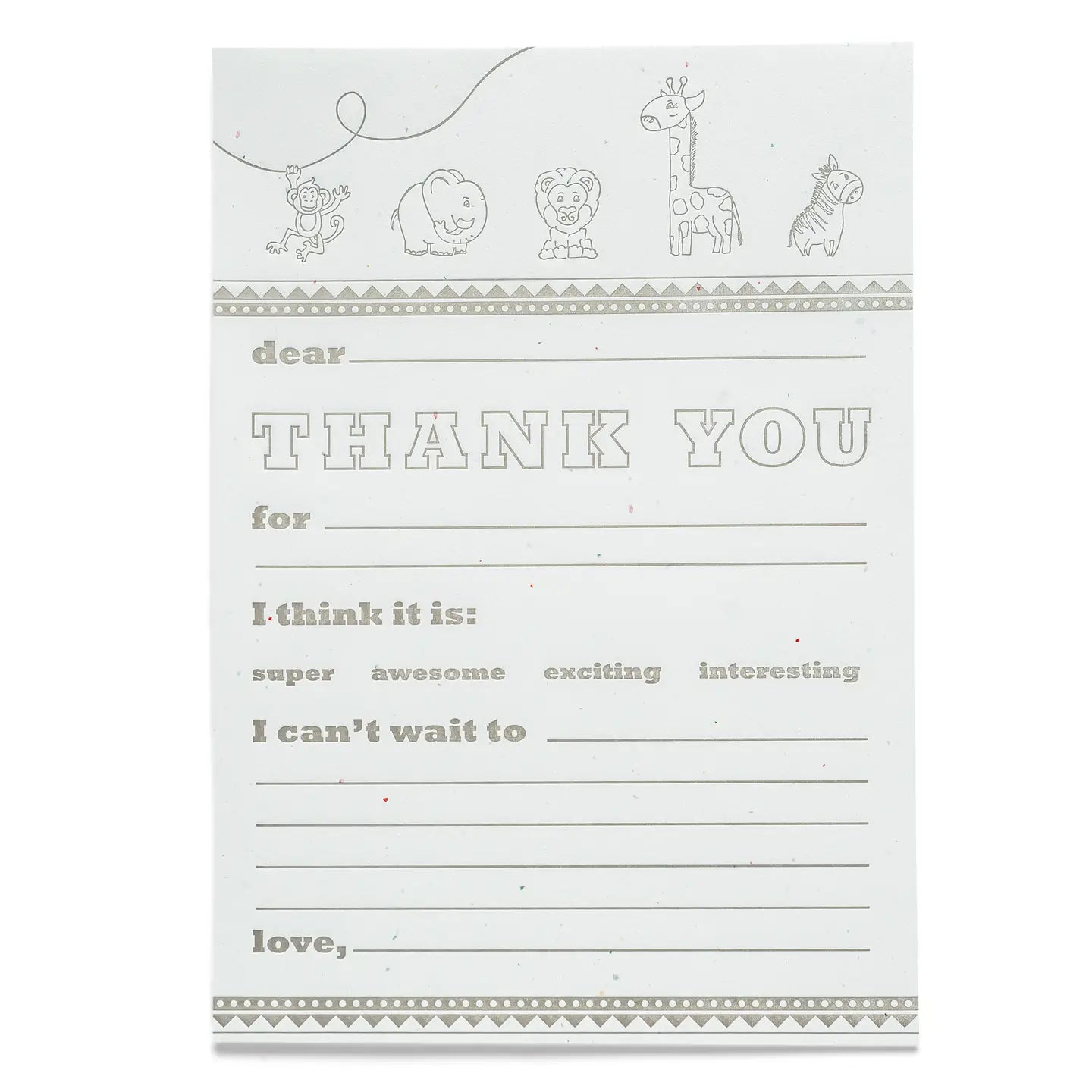 Thank You Notes For Kids