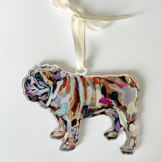 Dog Ornament - English Bulldog Abstract