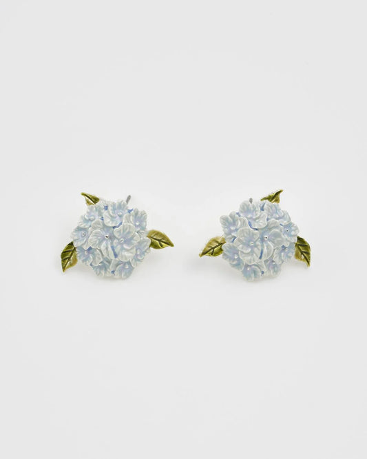 Silver Hydrangea Earrings