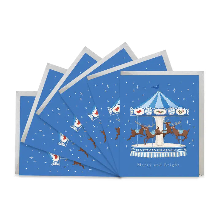 Boxed Cards - Reindeer Merry Go Round