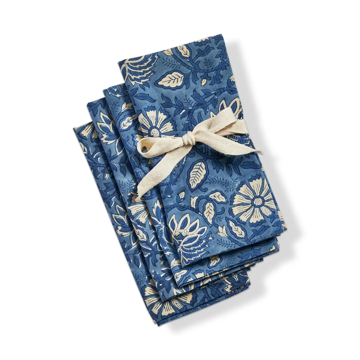 Floral Block Napkin Set of 4