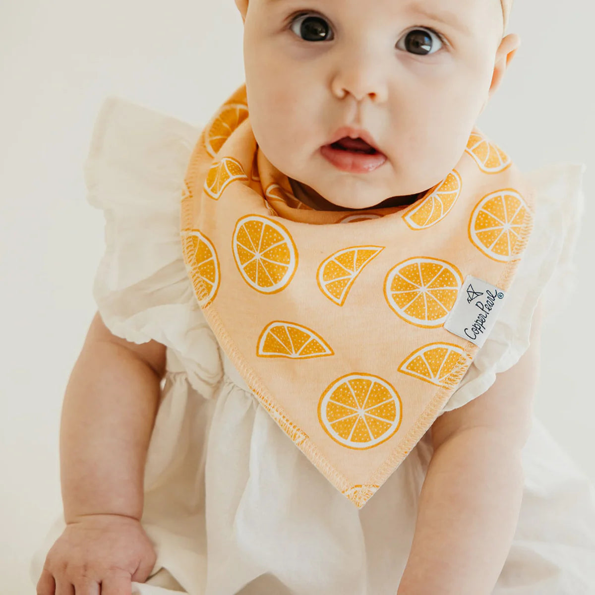 Set of 4 Bandana Bibs - Clementine