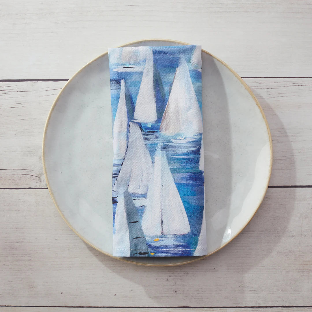 Set of 4 Dinner Napkins - Race Day