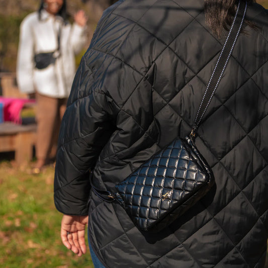 After Hours Crossbody Bag - Black Quilted