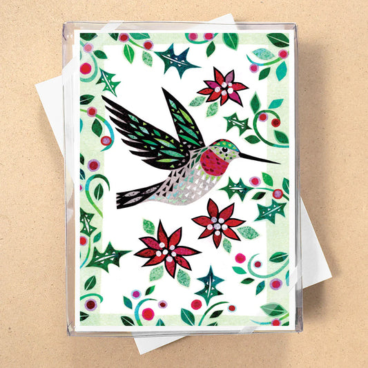 Boxed Cards - Holly Hummingbird