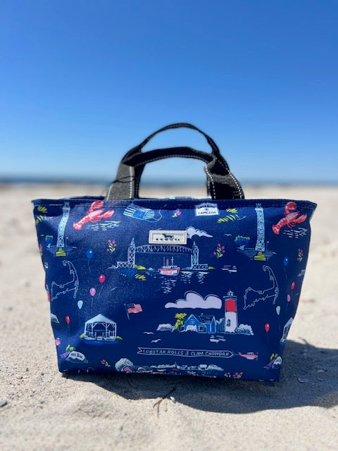 Nooner Lunchbox Cooler - Navy Cape Cod Landmark *Exclusive*