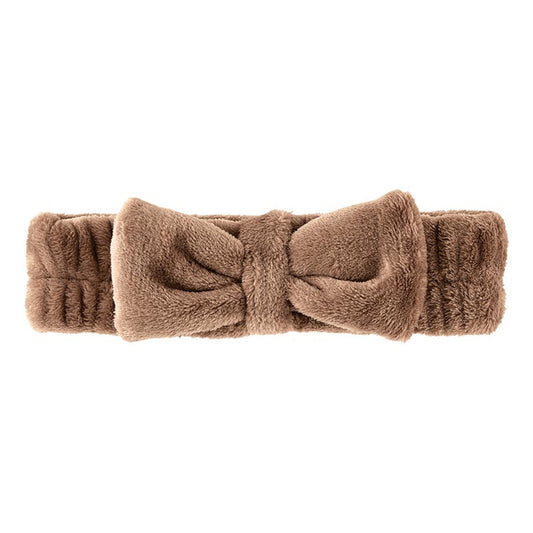 Spa Bow Headband - Mocha