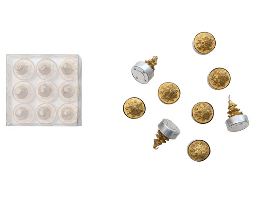 Gold Tealights - Set of 9