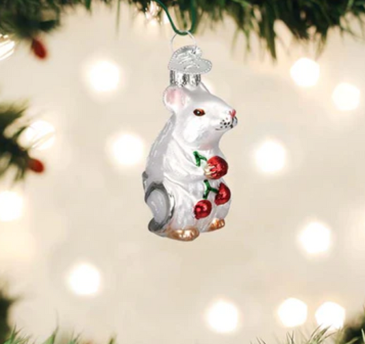 White Mouse Ornament