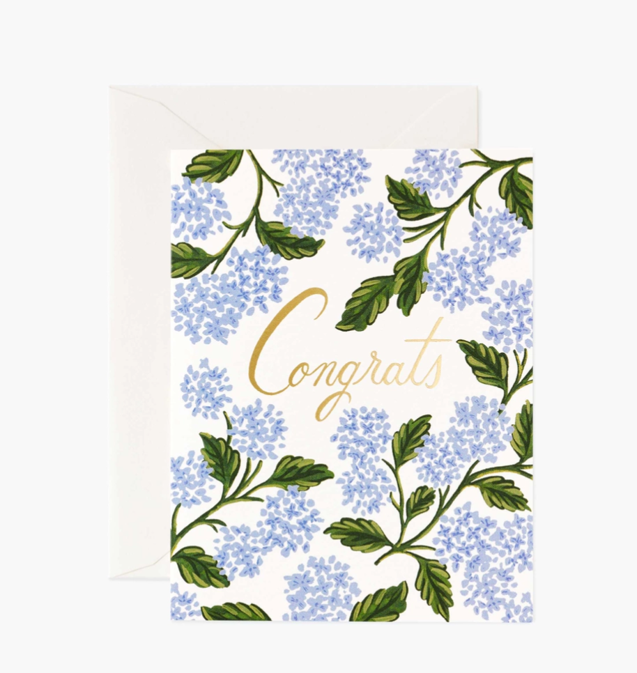 Hydrangea Congrats Cards - Boxed Set of 8