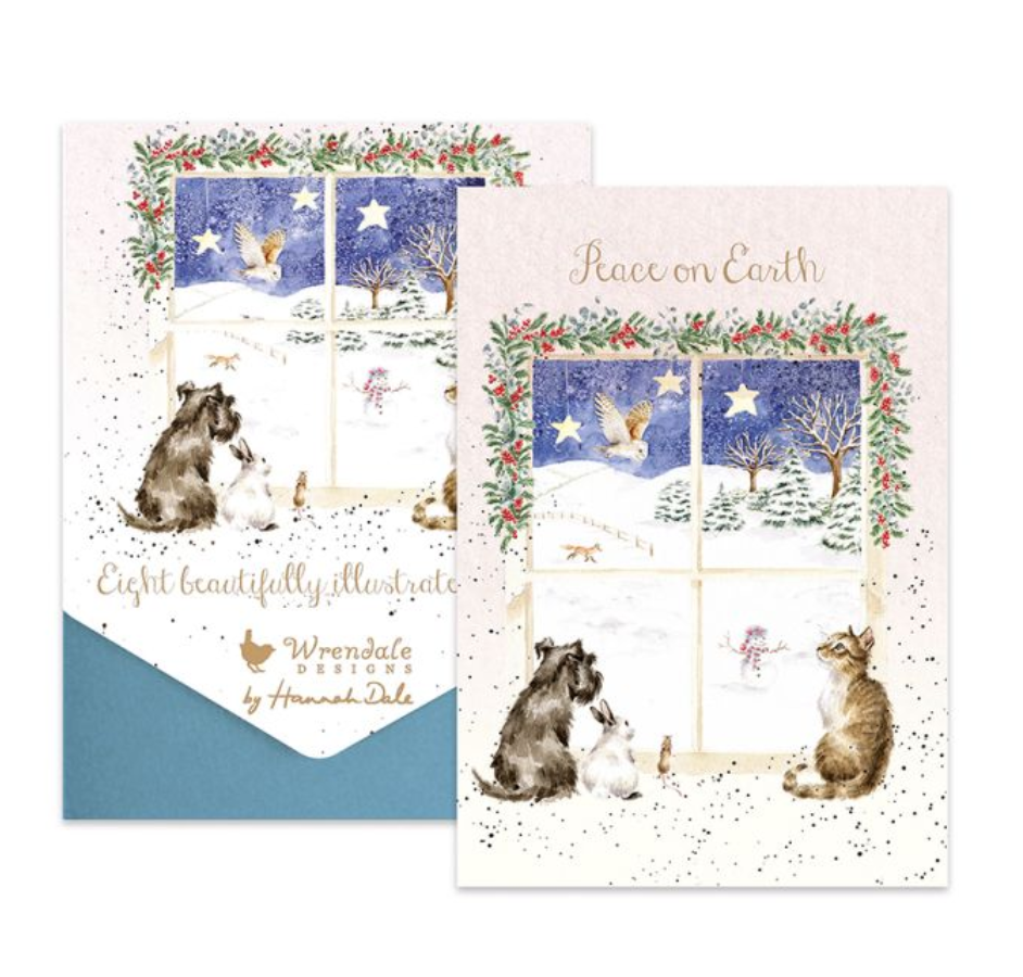 Joy to the World Dogs and Carts - Set of 8 Cards