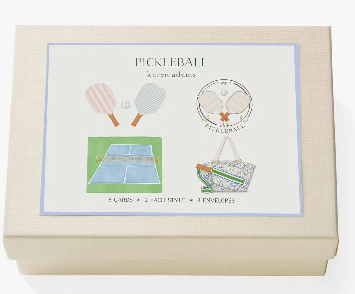 Pickleball Note Card Box - Set of 8