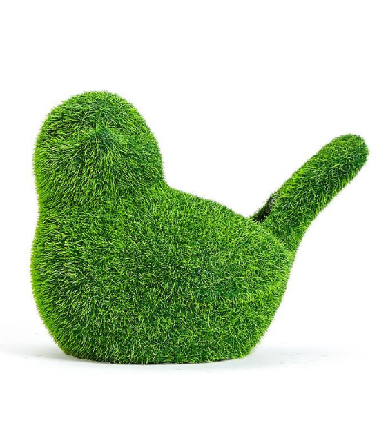 Faux Moss Bird Planter - Large