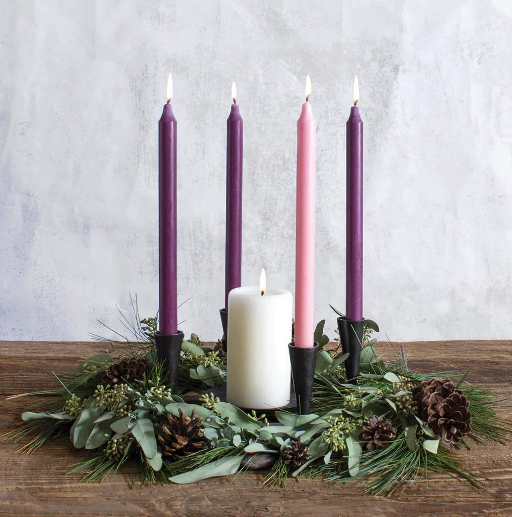 Advent Taper Candles 12" - 4 Pack