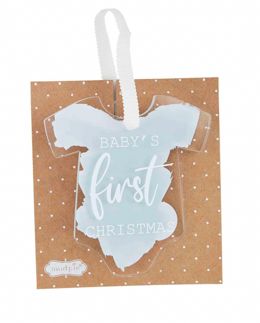 Baby's 1st Christmas Ornament - Blue