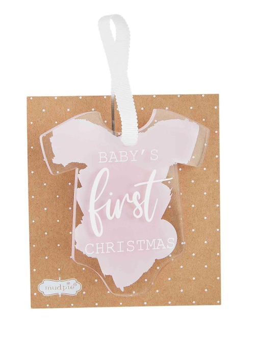 Baby's 1st Christmas Ornament - Pink