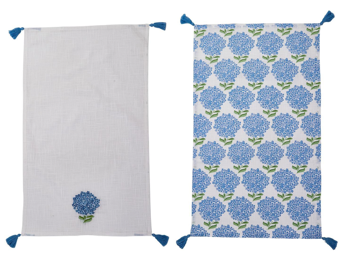 Hydrangea Dish Towels - Set of 2