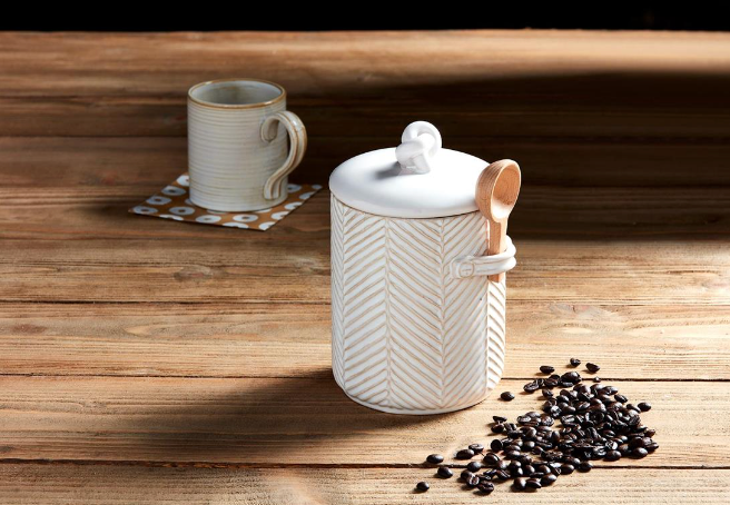 Textured Coffee Canister