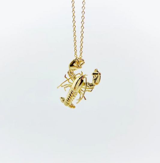 The Ketcham Lobster 14kt Gold Dipped Pendant